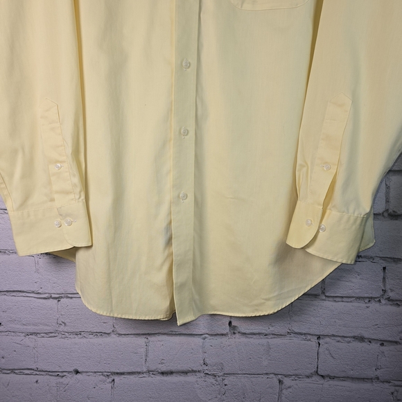 Lauren Ralph Lauren Mens Button Down Long Sleeve Yellow 17.5 - Picture 5 of 7